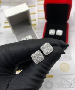 VVS Moissanite Diamond Unisex Earring with GRA Certificates